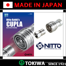 CUPLA Quick Connect Couplings for various pressures. Manufactured by Nitto Kohki. Made in Japan (stainless steel quick coupling)